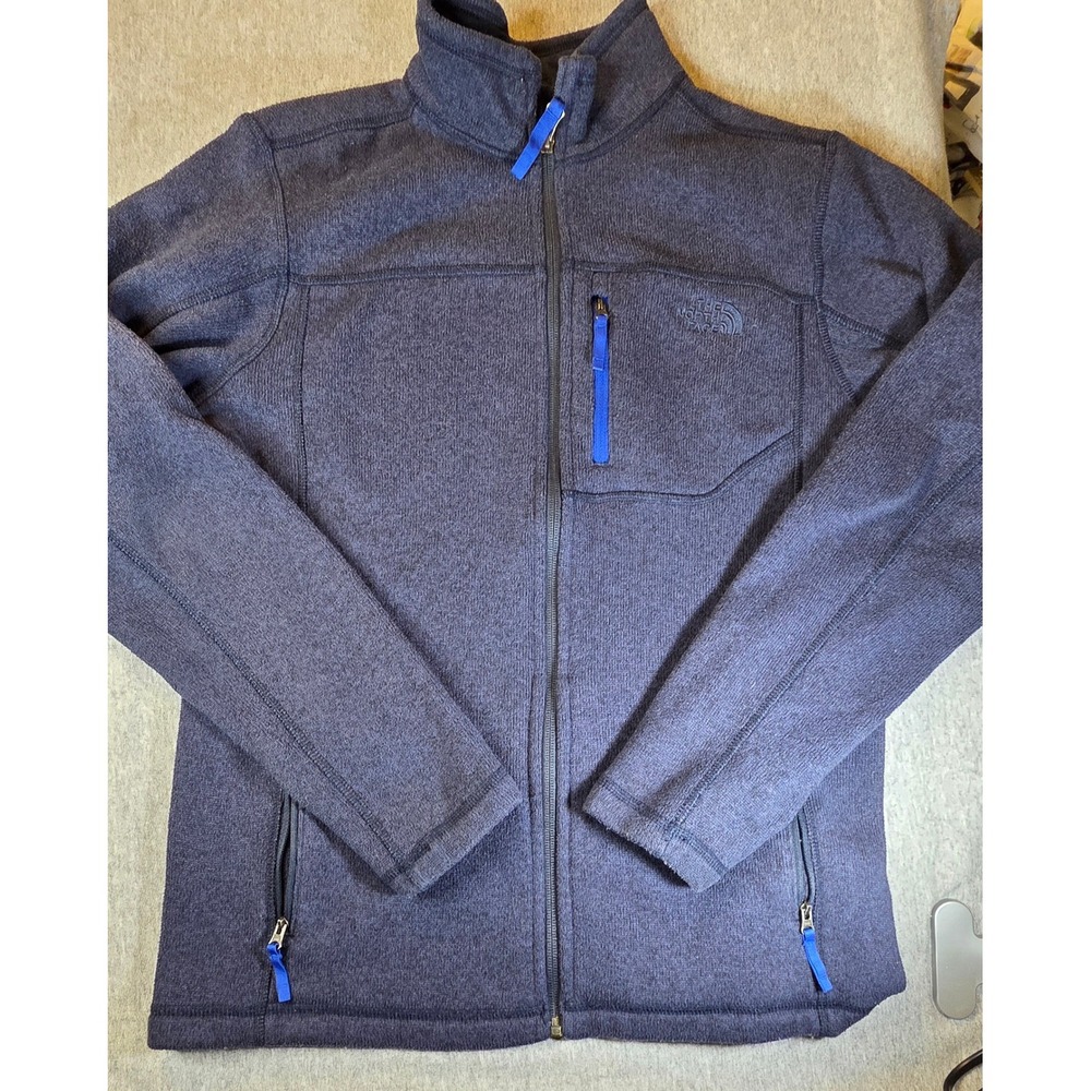 The North Face Boys XL 18/20 Gordon Lyons Full Zip Fleece Jacket Navy Blue